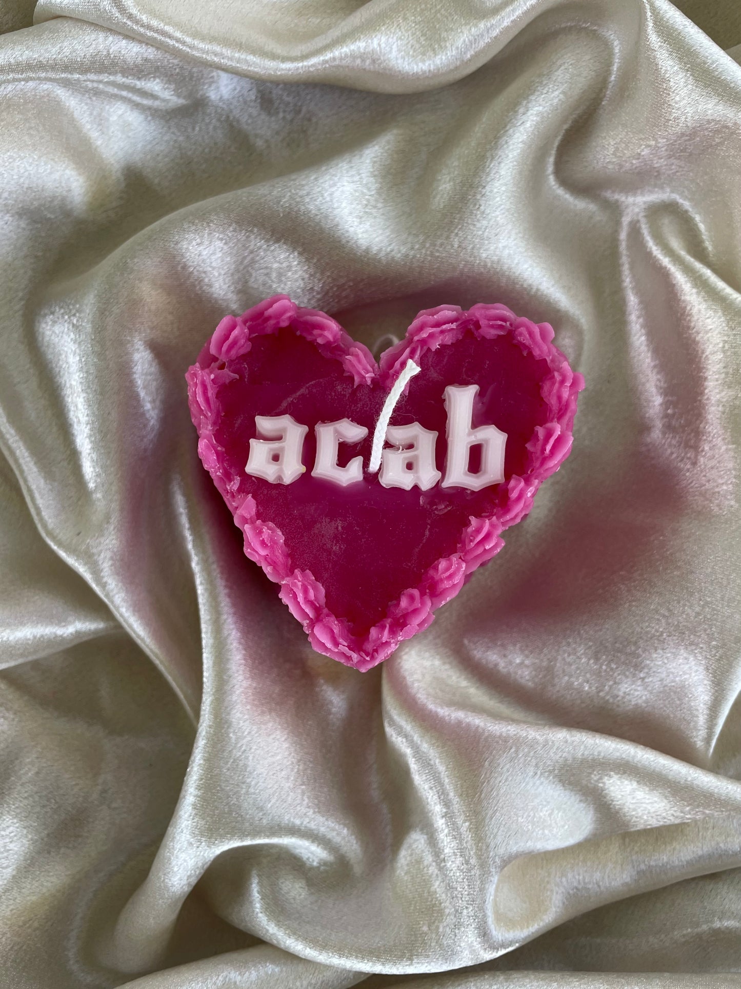 ACAB Vintage Heart Cake Candle
