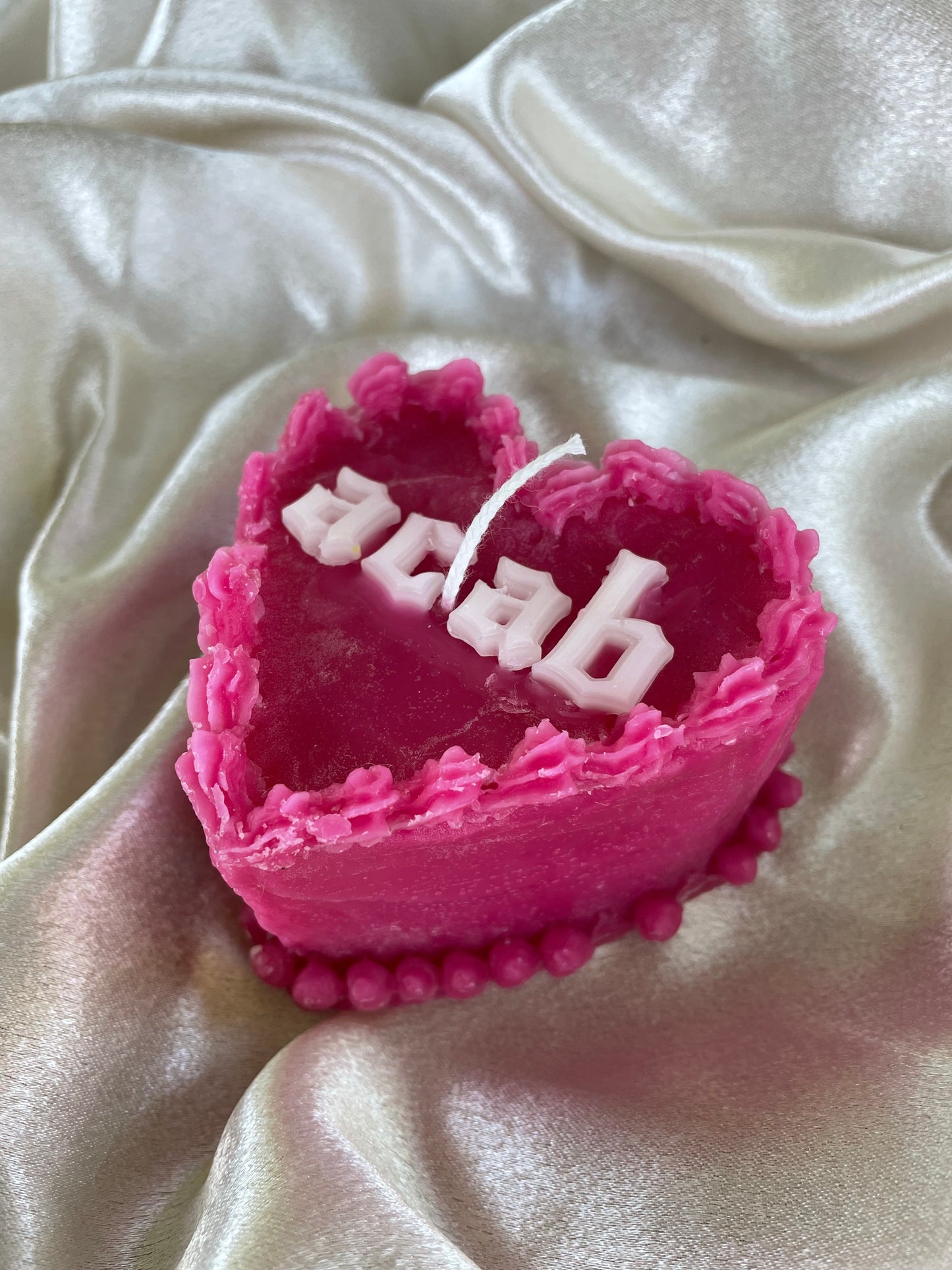 ACAB Vintage Heart Cake Candle